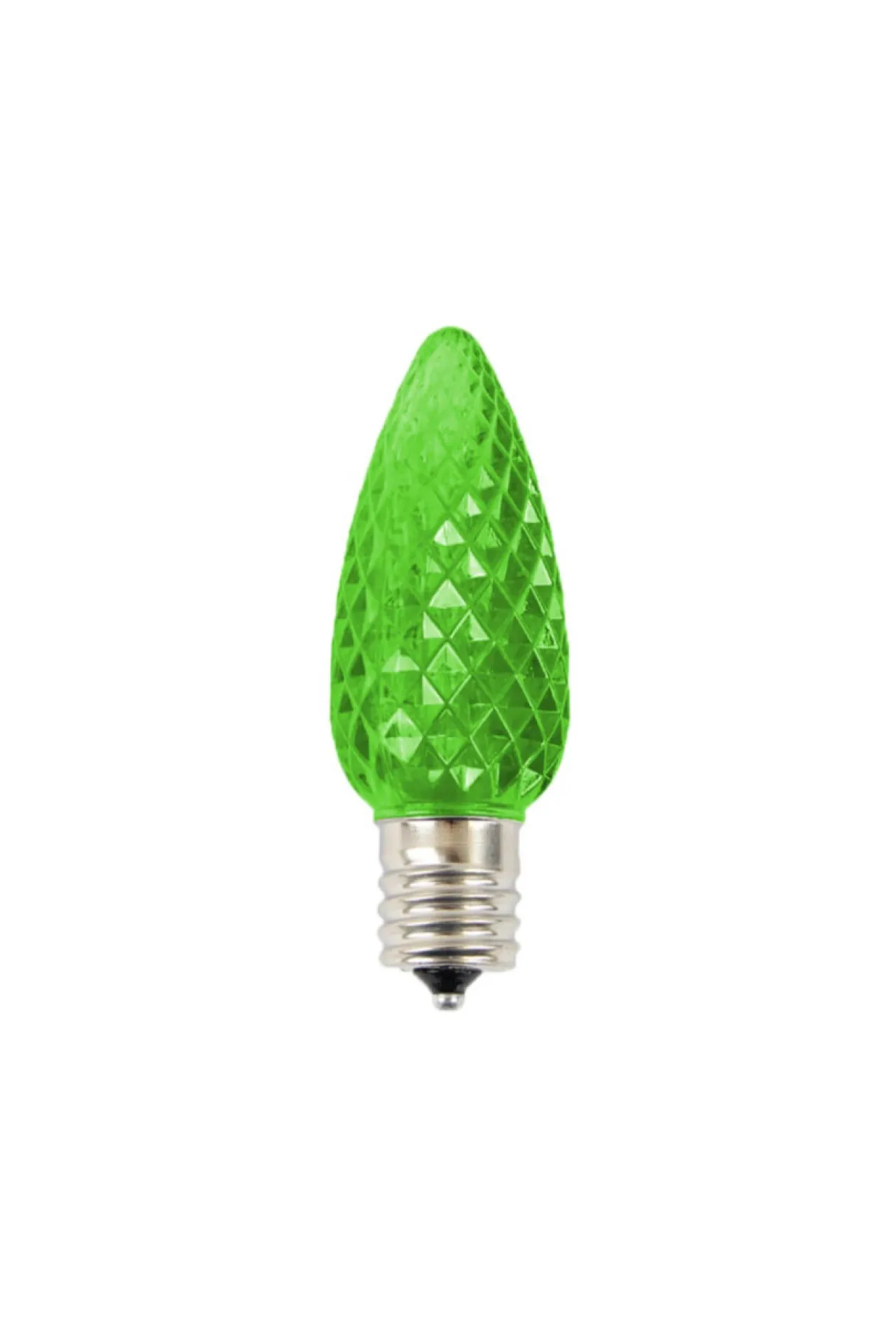 Decorator's Warehouse C9 Wonderful LED SMD Bulb (25 Bulbs/bag) - Faceted, Green