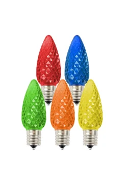 Clearance Decorator's Warehouse C9 Wonderful LED SMD Bulb (25 Bulbs/bag) - Faceted, Multi
