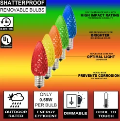 Clearance Decorator's Warehouse C9 Wonderful LED SMD Bulb (25 Bulbs/bag) - Faceted, Multi