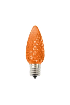 Online Decorator's Warehouse C9 Wonderful LED SMD Bulb (25 Bulbs/bag) - Faceted, Orange