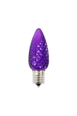 Outlet Decorator's Warehouse C9 Wonderful LED SMD Bulb (25 Bulbs/bag) - Faceted, Purple