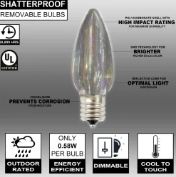 Best Decorator's Warehouse C9 Wonderful LED SMD Bulb (25 Bulbs/bag) - Smooth, Warm White