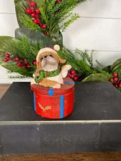 Clearance Decorator's Warehouse Dog Gift Box Holiday Accent
