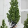 Outlet Decorator's Warehouse Flocked Pine Tree With Plaid Fabric - Large