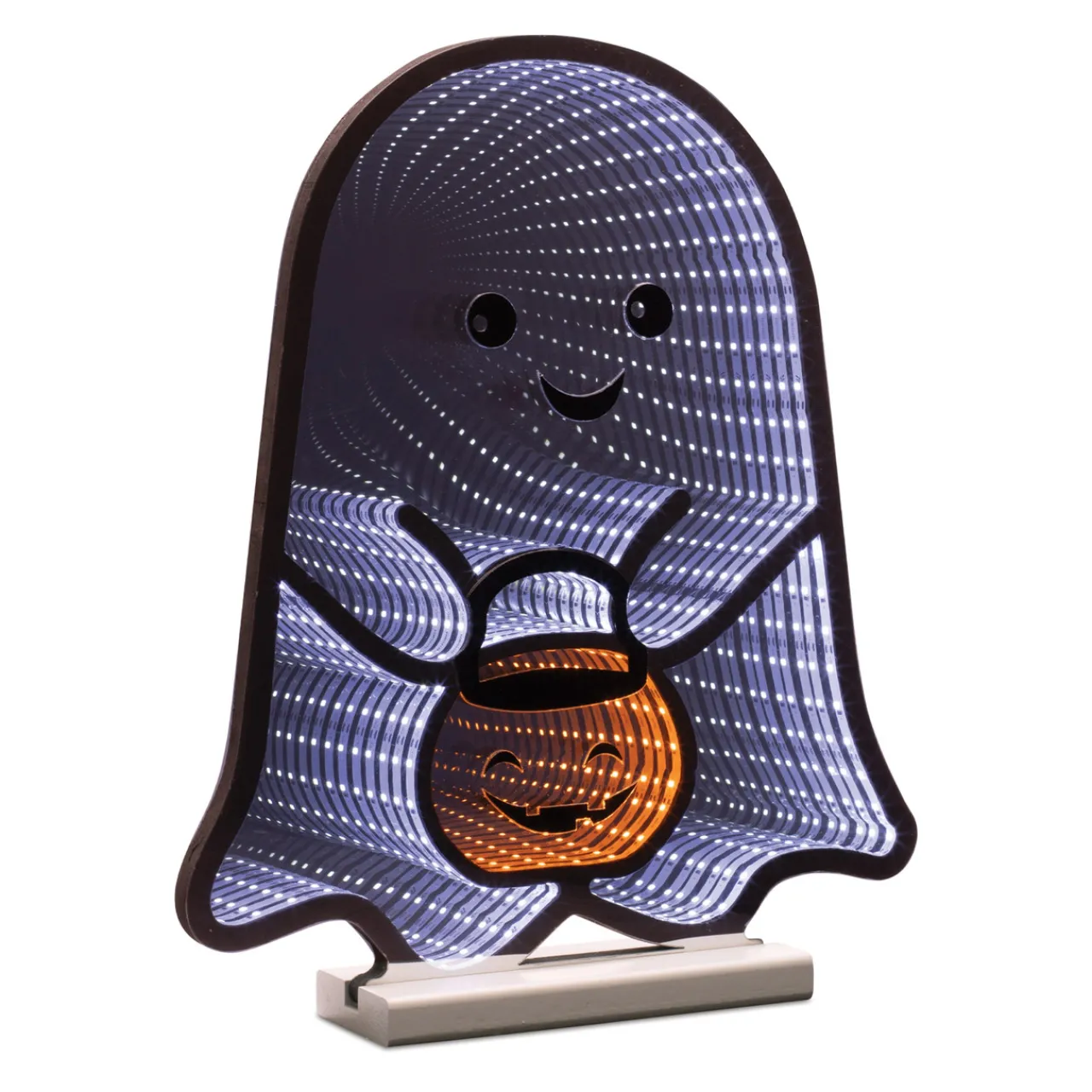 Best Decorator's Warehouse 16"H Ghost With Candy Bucket Infinity Light