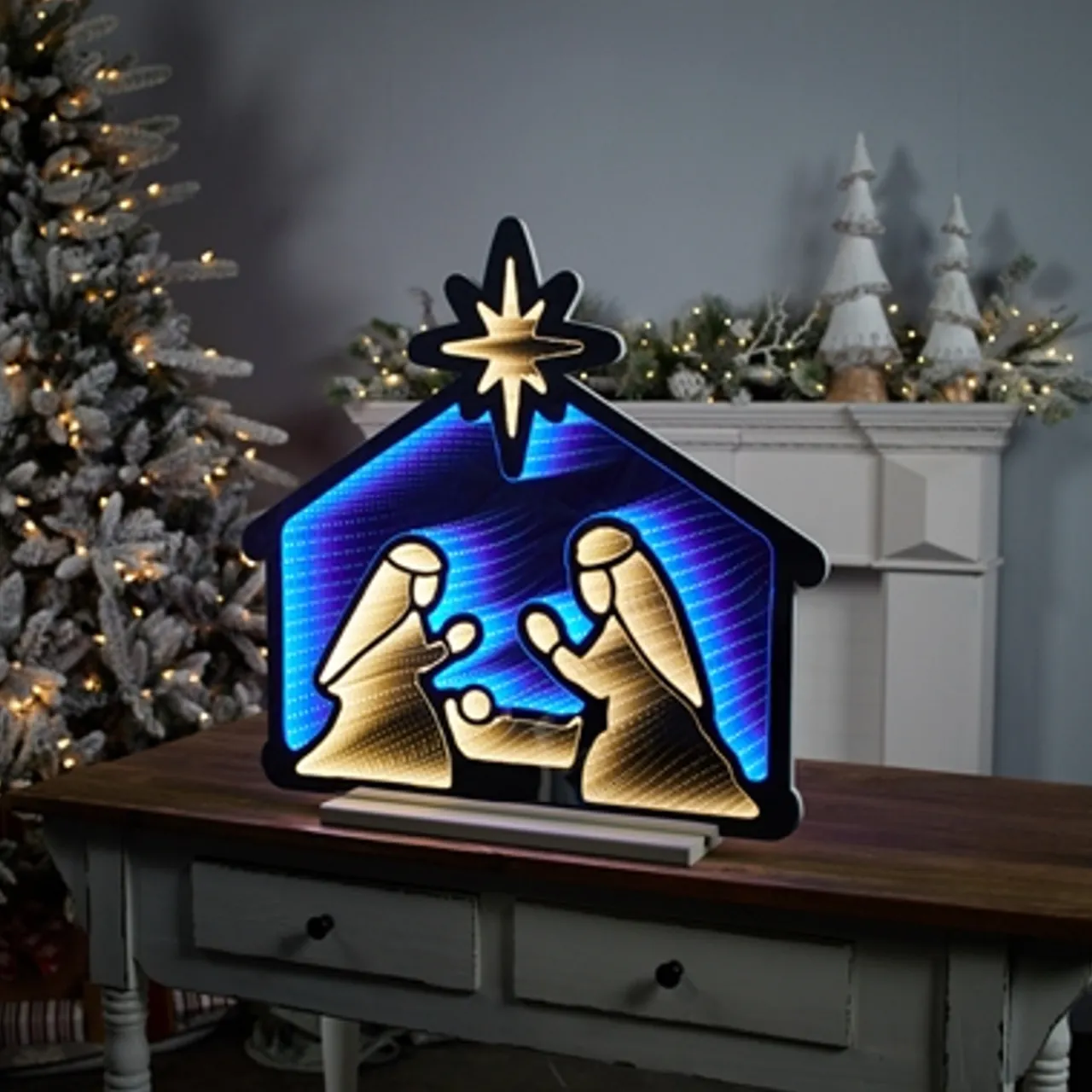 New Decorator's Warehouse 24.5"H Holy Family Infinity Light