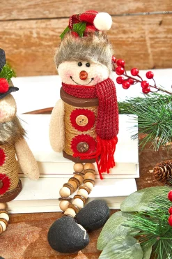 Decorator's Warehouse 14”H Plush Holiday Snowman