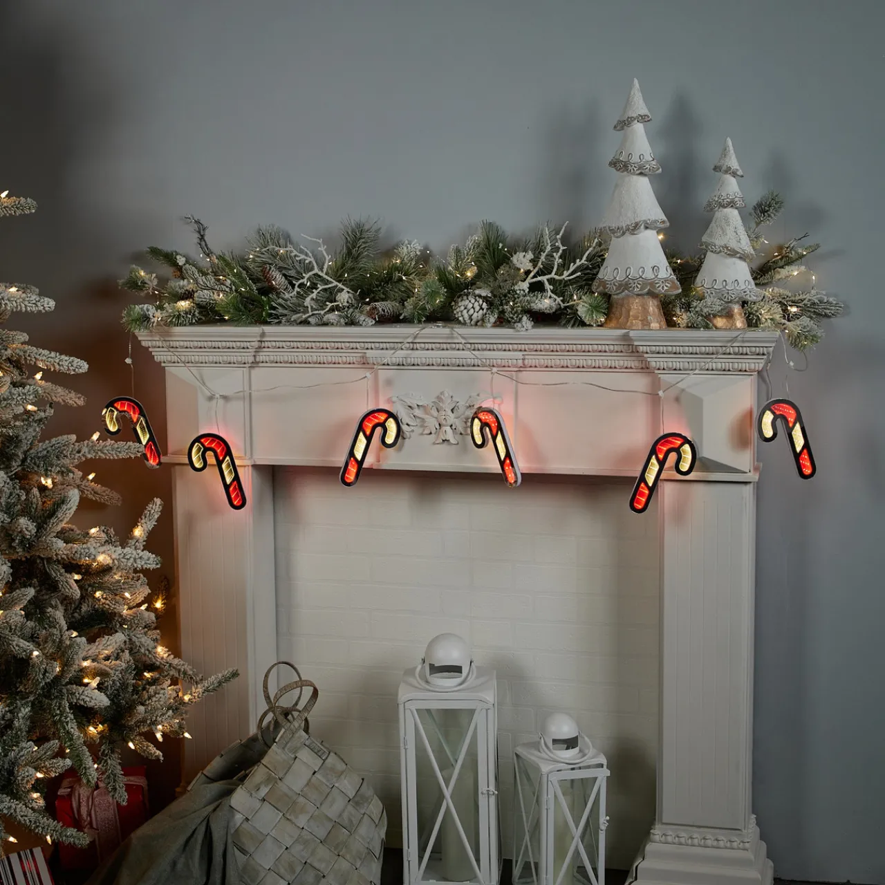 Hot Decorator's Warehouse 68"L Infinity Light Candy Cane Garland