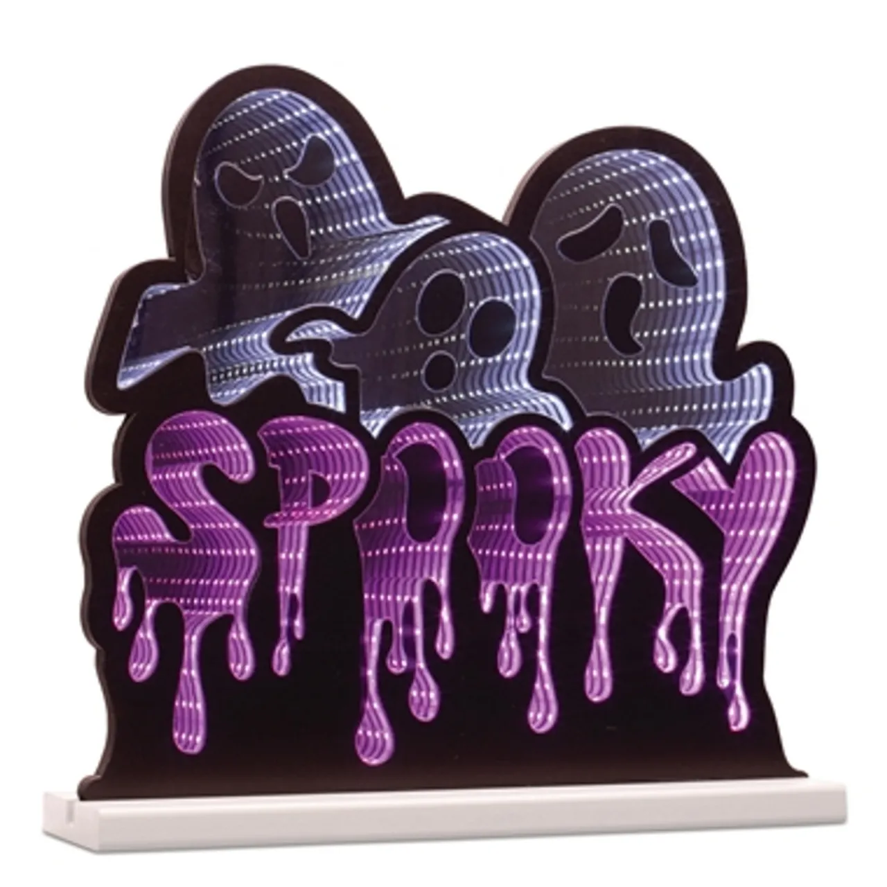 Best Decorator's Warehouse 15.5"L X 15"H Triple Ghost/Spooky Infinity Light