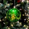 Best Decorator's Warehouse Large Glass Light Up Green Ball