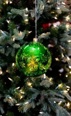 Best Decorator's Warehouse Large Glass Light Up Green Ball