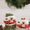 New Decorator's Warehouse Light Up Resin Christmas Campers