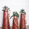 Discount Decorator's Warehouse Metal Holiday Bells With Bow & Jute Hanger - Set Of 3