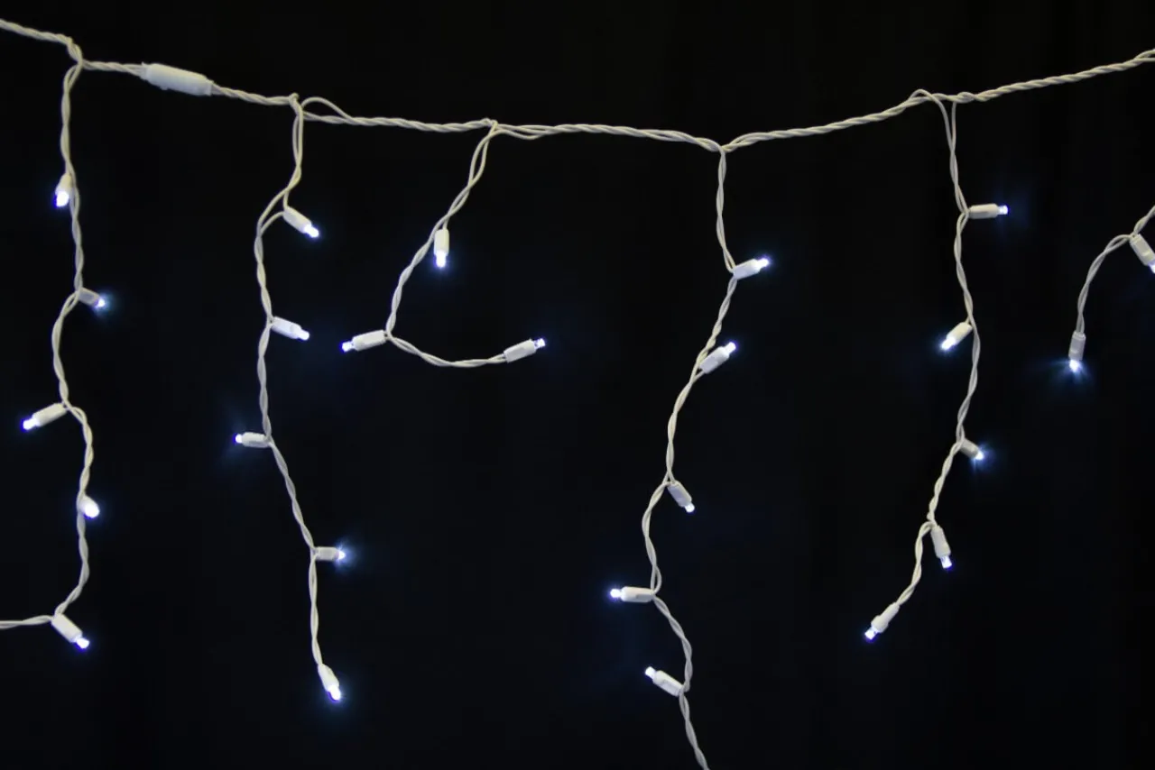 Online Decorator's Warehouse 5MM Icicle Lights - Pure White