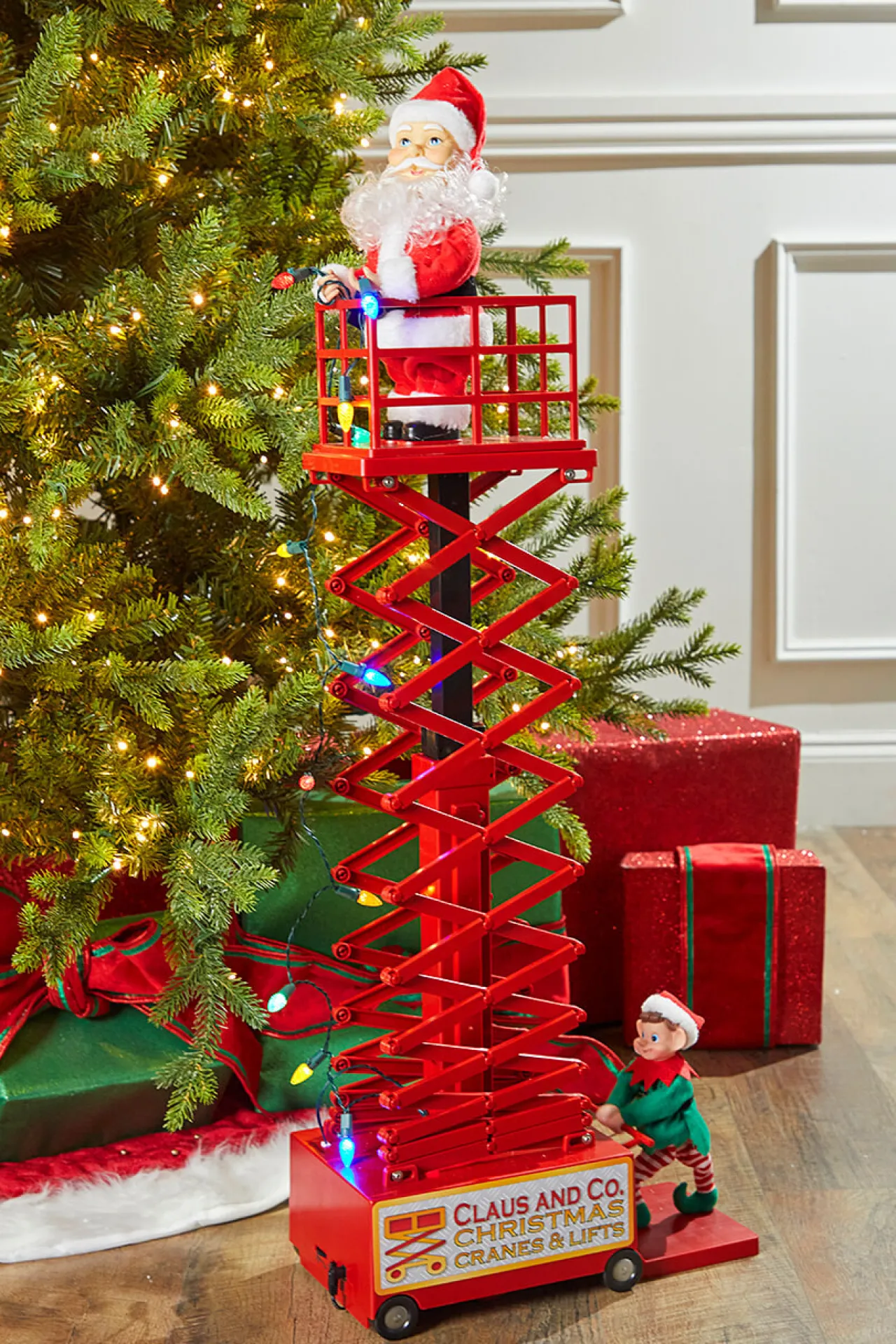 New Decorator's Warehouse Mr. Christmas Santa's Lift