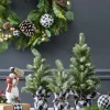 Discount Decorator's Warehouse Pine Tree With Plaid Fabric - Medium