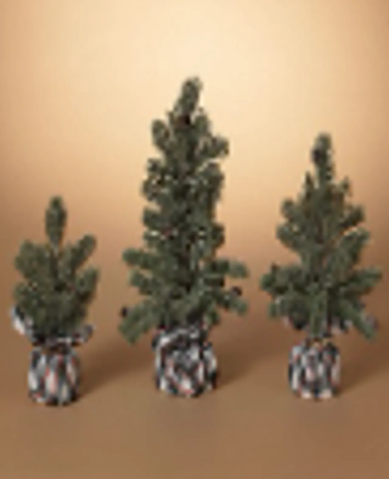 Discount Decorator's Warehouse Pine Tree With Plaid Fabric - Medium