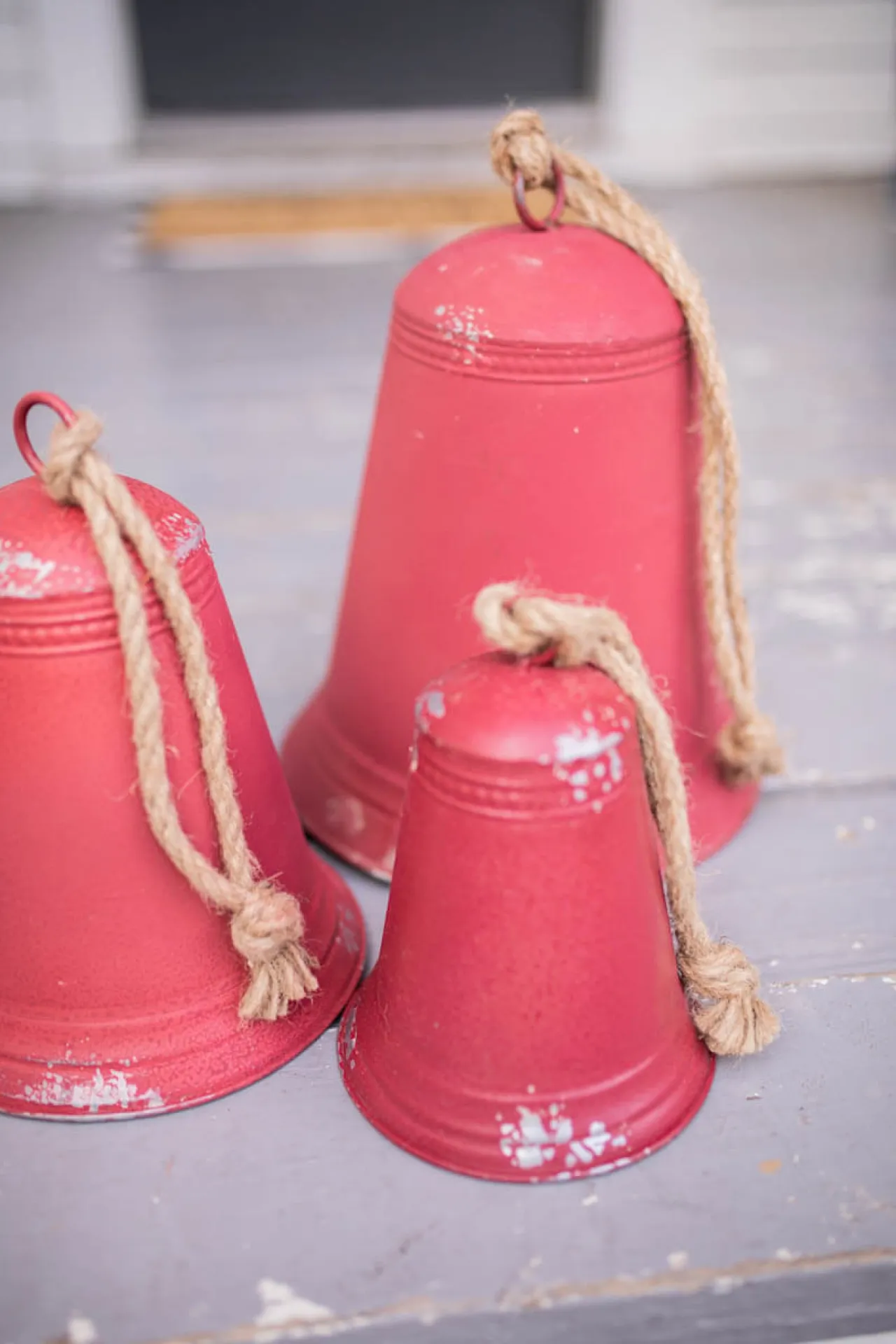 Best Decorator's Warehouse Red Tin Bells - Set Of 3