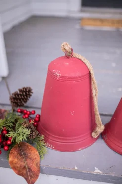 Best Decorator's Warehouse Red Tin Bells - Set Of 3