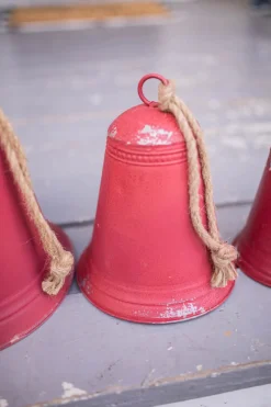 Best Decorator's Warehouse Red Tin Bells - Set Of 3