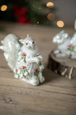 Outlet Decorator's Warehouse Resin Holly Berry Squirrel Figurine