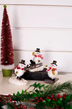 Sale Decorator's Warehouse Resin Playing Jolly Snowman