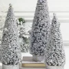 Best Decorator's Warehouse Silver Bottle Brush Trees - Set Of 3