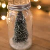 Outlet Decorator's Warehouse Vintage Bottle Brush Tree In Jar With Snow