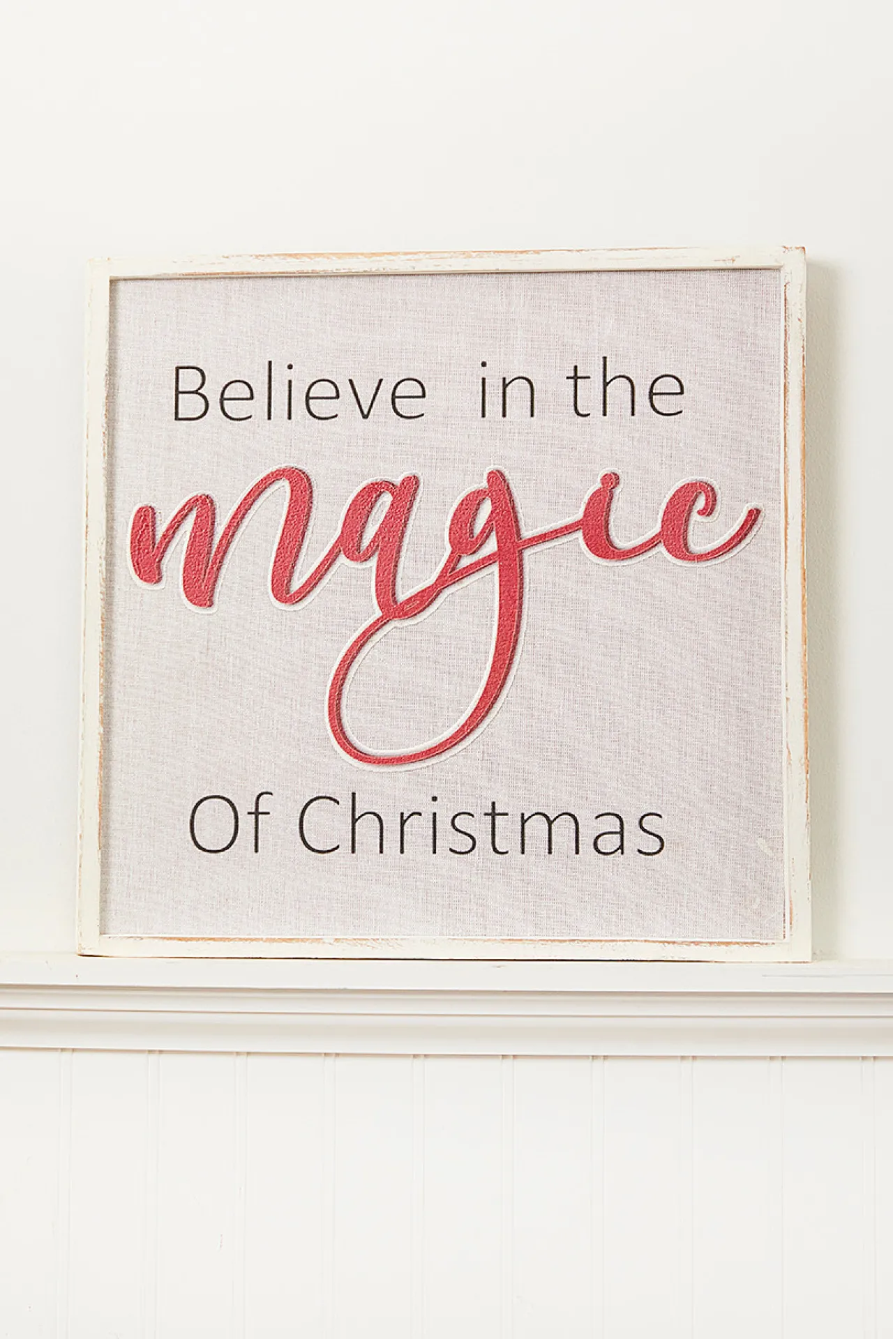 Decorator's Warehouse 16"x16" "Believe In The Magic Of Christmas" Wall Decor